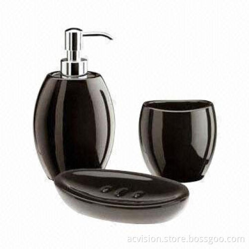 Customized logo ceramic bathroom set for hotel and home decor